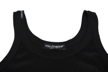 Load image into Gallery viewer, DOLCE&amp;GABBANA ドルチェアンドガッバーナ タンクトップ ノースリーブ サイズ38 ブラック DGロゴ コットン JTJ3K 美品 中古 60328