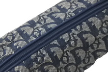 Load image into Gallery viewer, Christian Dior クリスチャンディオール ポーチ トロッター MC1011 ネイビー キャンバス ゴールド金具 良品 中古 60331