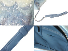 画像をギャラリービューアに読み込む, 極美品 CHANEL シャネル リュック ココマークミニバックパック スパンコール 25番台 シルバー金具 中古 60338