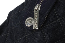 画像をギャラリービューアに読み込む, CHANEL シャネル ハンドバッグ クルーズライン ココマーク デニムチェーンバック A48735 13番台 シルバー金具 美品 中古 60344