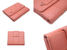 画像をギャラリービューアに読み込む, CHANEL シャネル チョコバー 三つ折り財布 10番台 レザー オレンジ 小銭入れ付き 美品 中古 60352
