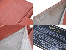 画像をギャラリービューアに読み込む, CHANEL シャネル チョコバー 三つ折り財布 10番台 レザー オレンジ 小銭入れ付き 美品 中古 60352