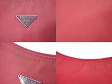 Load image into Gallery viewer, PRADA プラダ ハンドバッグ ホーボー テスート トライアングルロゴ ビビッドピンク ナイロン イタリア製 美品 中古 60355