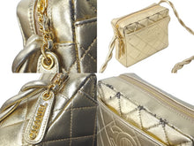 Load image into Gallery viewer, CHANEL シャネル ショルダーバッグ ココマーク ミニ カメラバック ラムスキン 4番台 ゴールド 美品 中古 60361