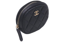 画像をギャラリービューアに読み込む, CHANEL シャネル コインケース 小銭入れ ココマーク ラムスキン マトラッセ 27番台 ブラック 美品 中古 60370