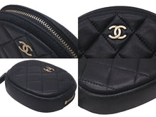 画像をギャラリービューアに読み込む, CHANEL シャネル コインケース 小銭入れ ココマーク ラムスキン マトラッセ 27番台 ブラック 美品 中古 60370