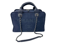 Load image into Gallery viewer, CHANEL シャネル ハンドバッグ 2Wayバッグ ドーヴィルライン ネイビー A92750 ランダム番号 コットンキャンバス 美品 中古 60378