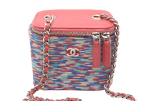 Load image into Gallery viewer, 極美品 CHANEL シャネル チェーンショルダーバッグ バニティバッグ ラムスキン コットン 31番台 2021-22年 マルチカラー 中古 60384