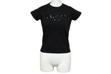 画像をギャラリービューアに読み込む, 極美品 BALMAIN バルマン 半袖Ｔシャツ トップス ブラック サイズ6A スパンコール コットン 6M8071 MA030 中古 60389