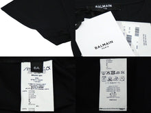 画像をギャラリービューアに読み込む, 極美品 BALMAIN バルマン 半袖Ｔシャツ トップス ブラック サイズ6A スパンコール コットン 6M8071 MA030 中古 60389