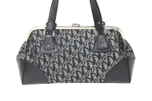 Load image into Gallery viewer, 極美品 Christian Dior クリスチャンディオール トロッター ハンドバッグ ブラック ロゴ 鞄 キャンバス レザー 手持ち 中古 60399