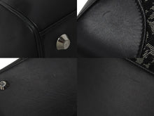 Load image into Gallery viewer, 極美品 Christian Dior クリスチャンディオール トロッター ハンドバッグ ブラック ロゴ 鞄 キャンバス レザー 手持ち 中古 60399