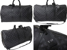 画像をギャラリービューアに読み込む, LOUIS VUITTON ルイヴィトン ボストンバッグ キーポルバンドリエール55 モノグラムエクリプス M40605 60406