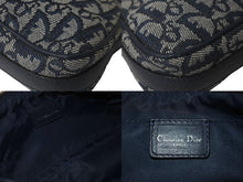 画像をギャラリービューアに読み込む, Christian Dior クリスチャンディオール ワンショルダー ハンドバッグ トロッター シルバー金具 ネイビー 美品 中古 60417
