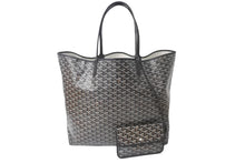 画像をギャラリービューアに読み込む, 極美品 GOYARD ゴヤール トートバッグ サンルイXXL ヘリンボーン柄 PVCコーティングキャンバス ブラック 中古 60457