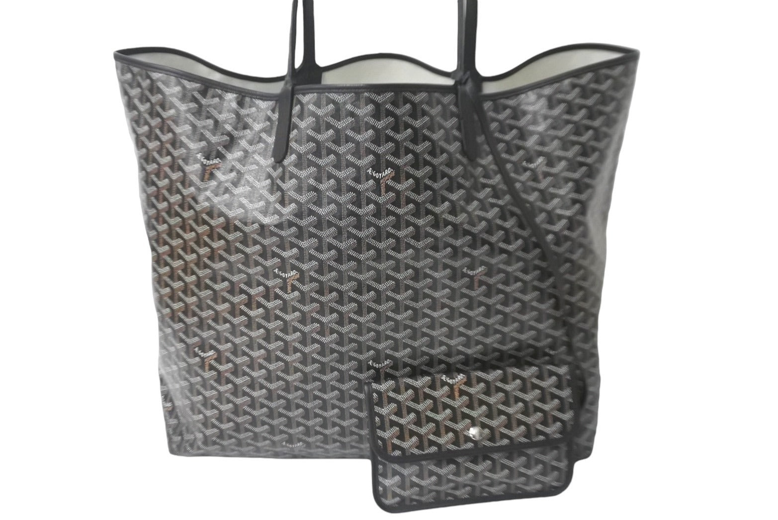 極美品 GOYARD ゴヤール トートバッグ サンルイXXL ヘリンボーン柄 PVCコーティングキャンバス ブラック 中古 60457 –  Casanova Vintage