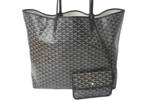 画像をギャラリービューアに読み込む, 極美品 GOYARD ゴヤール トートバッグ サンルイXXL ヘリンボーン柄 PVCコーティングキャンバス ブラック 中古 60457