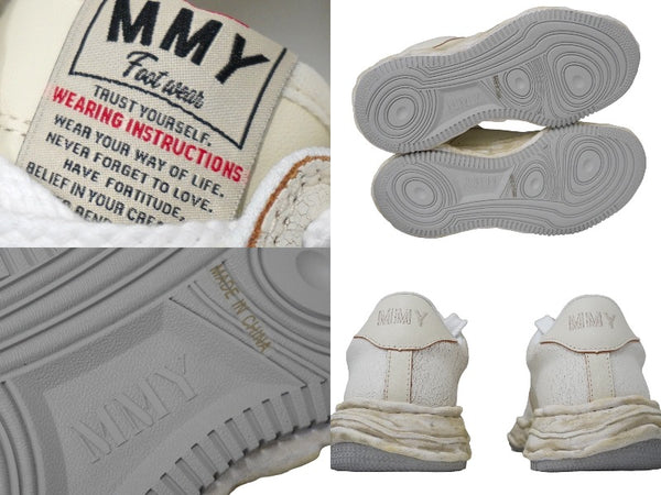 Brand new, unused Maison MIHARA YASUHIRO Wayne sneakers in cracking leather, size 42 (A12F).W715 Used 60462
