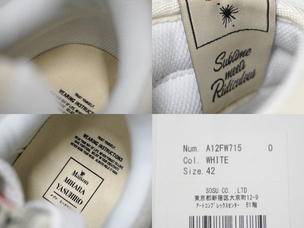 Brand new, unused Maison MIHARA YASUHIRO Wayne sneakers in cracking leather, size 42 (A12F).W715 Used 60462