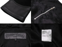 画像をギャラリービューアに読み込む, CHROME HEARTS クロムハーツ フード付きフローラルハートボタンレザー切替カシミヤコート ブラック サイズXS 中古 60473