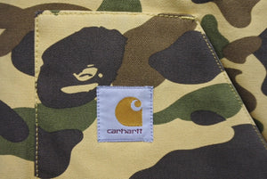 A BATHING APE × CARHARTT アベイシングエイプ カーハート ダック ワークベスト 06AW サイズS カモ柄 ACE-04704 美品 中古 60476