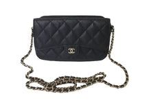 Load image into Gallery viewer, 極美品 CHANEL シャネル ココマーク ウォレットチェーン ショルダーバッグ 31番台 キャビアスキン ブラック 中古 60483