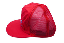 画像をギャラリービューアに読み込む, marine ENJOY SUMMER SPORT メッシュ キャップ レッド 帽子 刺繍 赤 小物 ナイロン サイズ54 美品 中古 60524