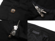 画像をギャラリービューアに読み込む, CHROME HEARTS クロムハーツ STREET MEAT JACKET CTN CNVSワークジャケット ブラック サイズL 美品 中古 60535