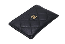 画像をギャラリービューアに読み込む, 極美品 CHANEL シャネル カードケース 22番台 ココマーク ブラック キャビアスキン ゴールド金具 中古 60548