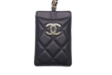 Load image into Gallery viewer, 極美品 CHANEL シャネル カードケース マトラッセ チェーンストラップ ラムスキン A01745 ブラック ゴールド金具 中古 60551