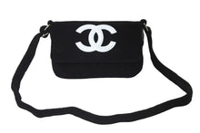 画像をギャラリービューアに読み込む, CHANEL シャネル ショルダーバッグ ココマーク パイル ブラック シルバー金具 ノベルティー 美品 中古 60555