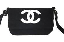 画像をギャラリービューアに読み込む, CHANEL シャネル ショルダーバッグ ココマーク パイル ブラック シルバー金具 ノベルティー 美品 中古 60555