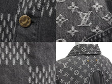 Load image into Gallery viewer, LOUIS VUITTON ルイヴィトン ジャイアントダミエウェーブスモノグラムデニムジャケット NIGO 46 HJA11WUZC A435 美品 中古 60603