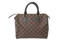 画像をギャラリービューアに読み込む, 極美品 LOUIS VUITTON ルイヴィトン ハンドバッグ スピーディ25 ダミエキャンバス ブラウン N41532 中古 60607