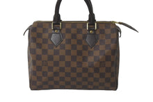 画像をギャラリービューアに読み込む, 極美品 LOUIS VUITTON ルイヴィトン ハンドバッグ スピーディ25 ダミエキャンバス ブラウン N41532 中古 60607