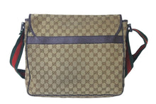 Load image into Gallery viewer, GUCCI グッチ ウェブストラップメッセンジャー ショルダーバッグ 233052 GGキャンバス シェリーライン ブラウン 中古 60623