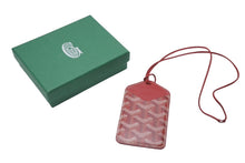 Load image into Gallery viewer, GOYARD ゴヤール パスケース カードケース カードホルダー ショワズール ストラップ レッド ヘリンボーン 美品 中古 60642