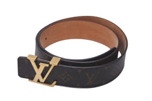 Load image into Gallery viewer, LOUIS VUITTON ルイヴィトン ベルト LVイニシャル 40MM モノグラム 85/34 M9608 ゴールド金具 美品 中古 60643