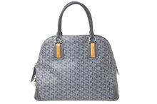 画像をギャラリービューアに読み込む, GOYARD ゴヤール ハンドバッグ サックヴァンドームMM ヘリンボーン柄 M206926 PVC レザー グレー 美品 中古 60645