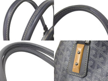 画像をギャラリービューアに読み込む, GOYARD ゴヤール ハンドバッグ サックヴァンドームMM ヘリンボーン柄 M206926 PVC レザー グレー 美品 中古 60645