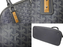 画像をギャラリービューアに読み込む, GOYARD ゴヤール ハンドバッグ サックヴァンドームMM ヘリンボーン柄 M206926 PVC レザー グレー 美品 中古 60645
