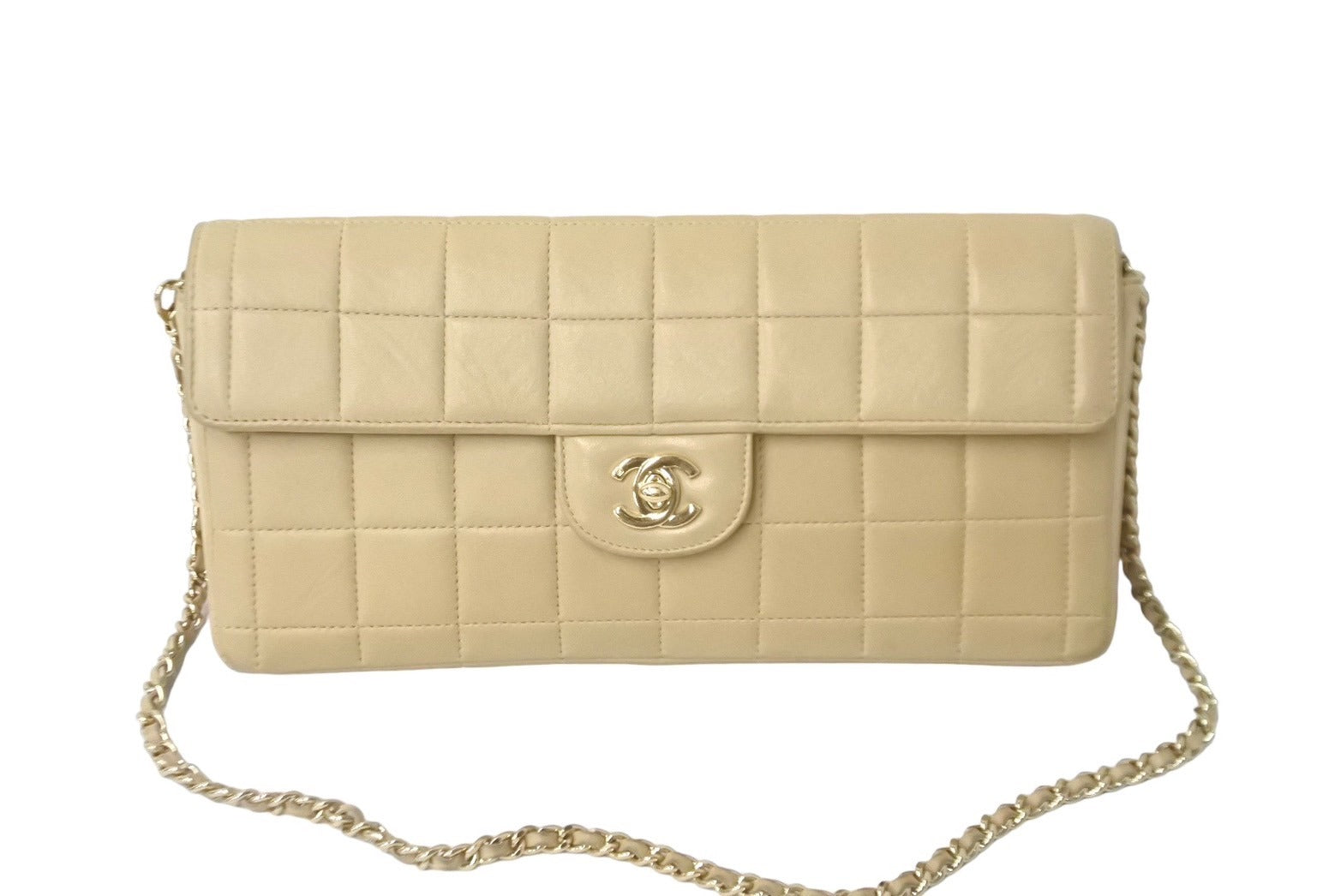 CHANEL シャネル チョコバー チェーンショルダーバッグ ラムスキン 7