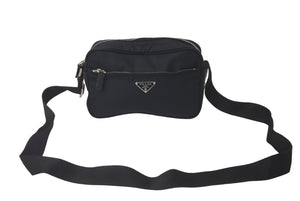 PRADA プラダ ショルダーバッグ トライアングルロゴ NERO ブラック ナイロン BT0167 シルバー金具 良品 中古 60680 –  Casanova Vintage