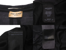 Load image into Gallery viewer, SAINT LAURENT PARIS サンローランパリ 半袖Ｔシャツ 首元デコレーション シルク サイズXS ブラック 330955 良品 中古 60702