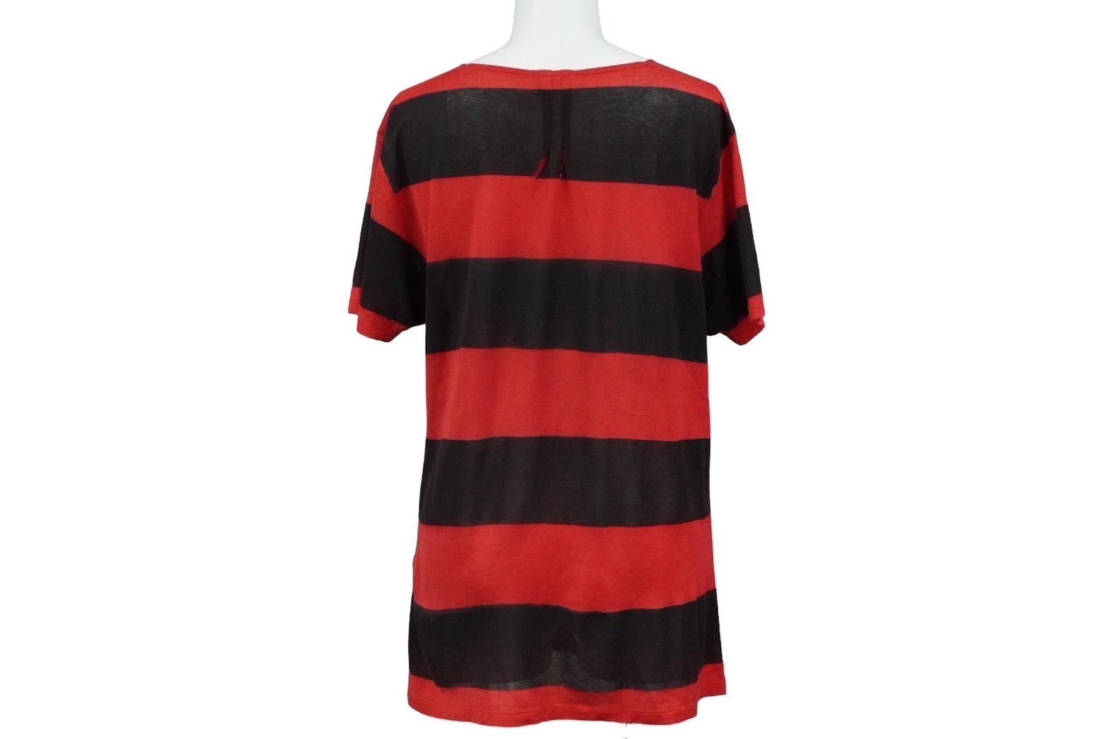 SAINT LAURENT PARIS サンローランパリ 半袖Ｔシャツ ボーダー レッド ブラック コットン サイズXS 387885 美品 中古  60704 – Casanova Vintage