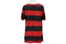 Load image into Gallery viewer, SAINT LAURENT PARIS サンローランパリ 半袖Ｔシャツ ボーダー レッド ブラック コットン サイズXS 387885 美品 中古 60704