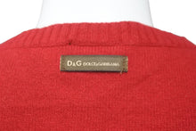 Load image into Gallery viewer, DOLCE&amp;GABBANA ドルチェアンドガッバーナ ニット ベスト レッド Vネック サイズS イタリア製 美品 中古 60716