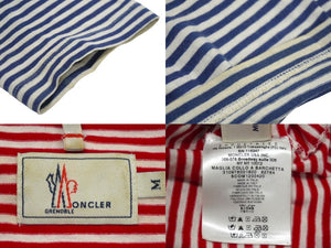 MONCLER GRENOBLE モンクレール グルノーブル 長袖Ｔシャツ ボーダー サイズM コットン 310978001800 良品 中古 60722