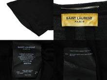 Load image into Gallery viewer, SAINT LAURENT PARIS サンローランパリ 半袖Ｔシャツ スパンコール シルク ブラック サイズM 330946 美品 中古 60726