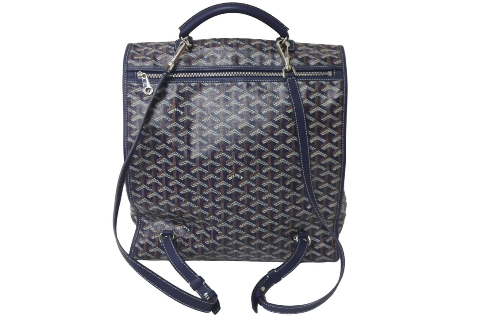 極美品 GOYARD ゴヤール バックパック リュック サン レジェ ヘリンボーン柄 ネイビー 中古 60767 – Casanova Vintage